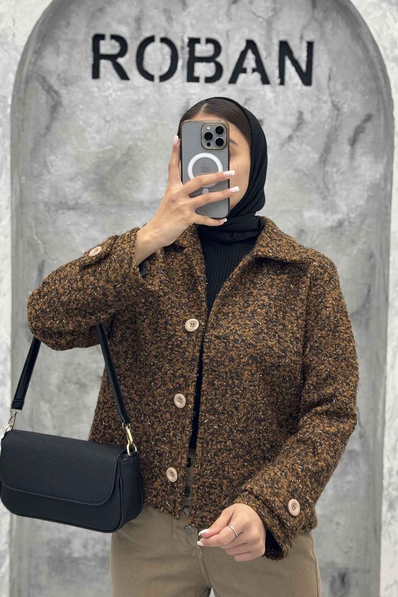 کت بوکله آستردار آستین بند پینار