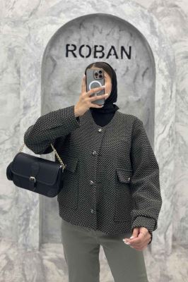 کت یقه گرد آستردار گابانا