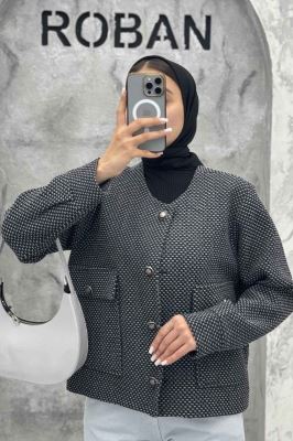 کت یقه گرد آستردار گابانا