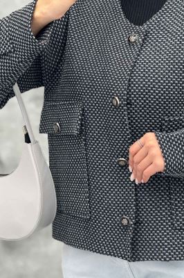 کت یقه گرد آستردار گابانا