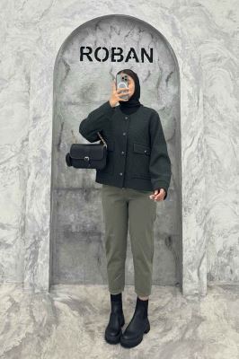 کت یقه گرد آستردار گابانا