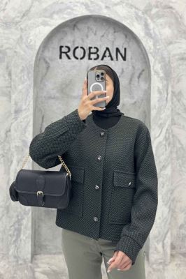 کت یقه گرد آستردار گابانا