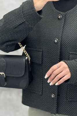 کت یقه گرد آستردار گابانا