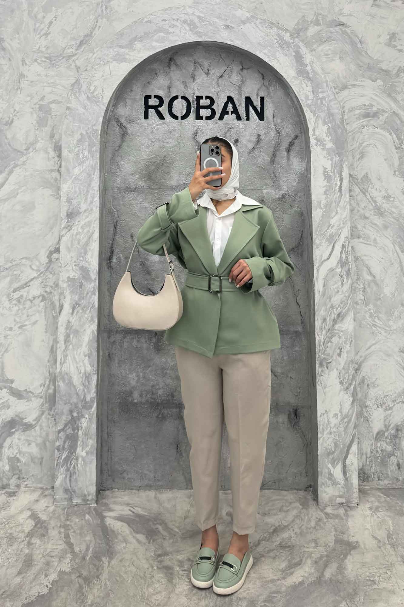 کت آستین سگک مازراتی کمربنددار