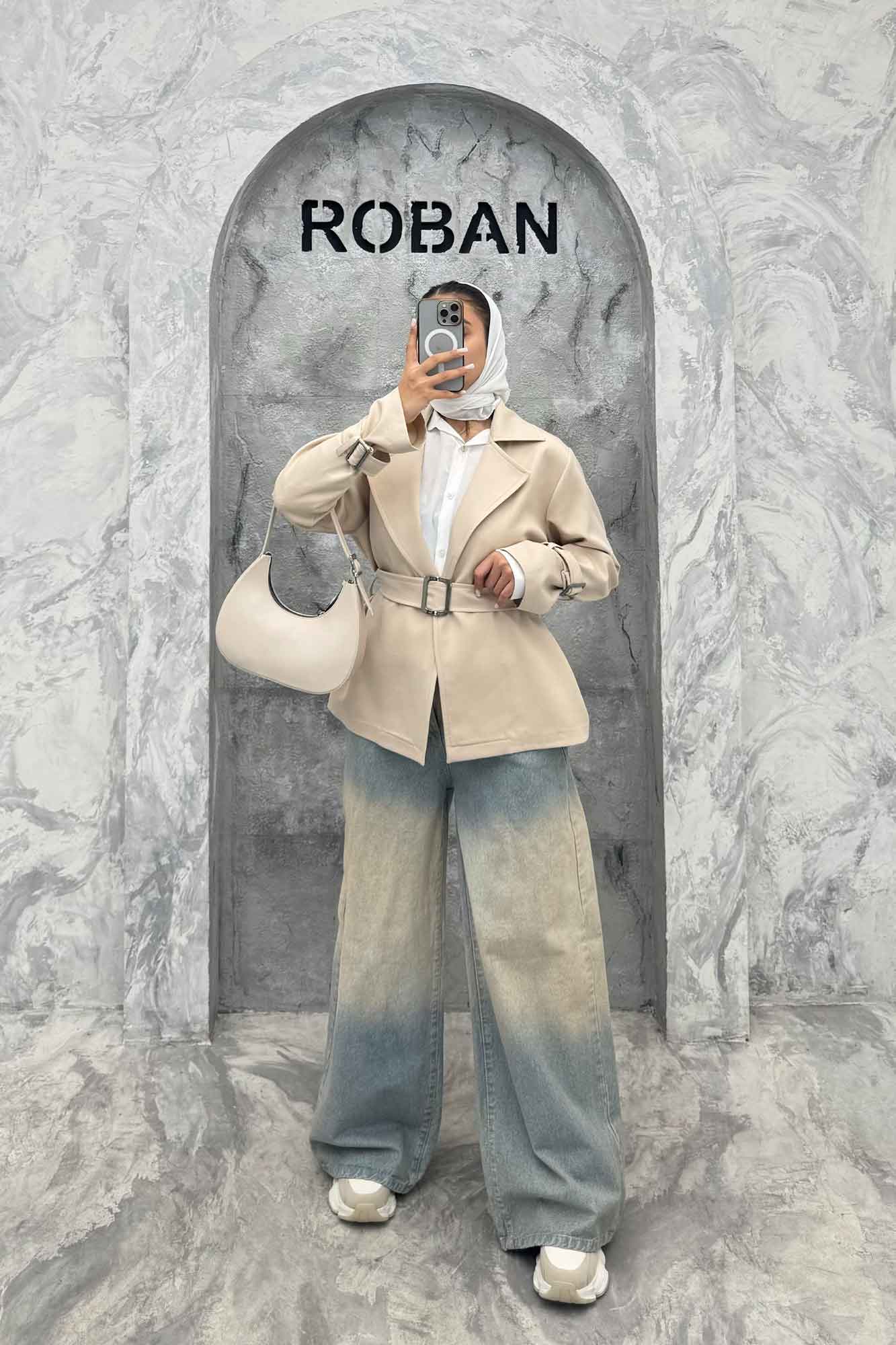 کت آستین سگک مازراتی کمربنددار