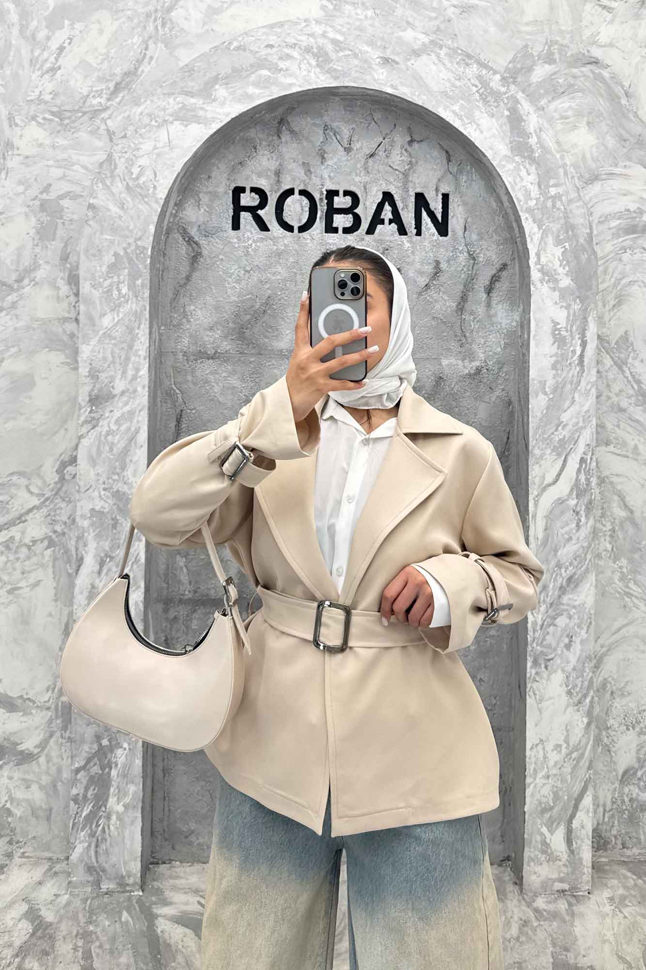 کت آستین سگک مازراتی کمربنددار