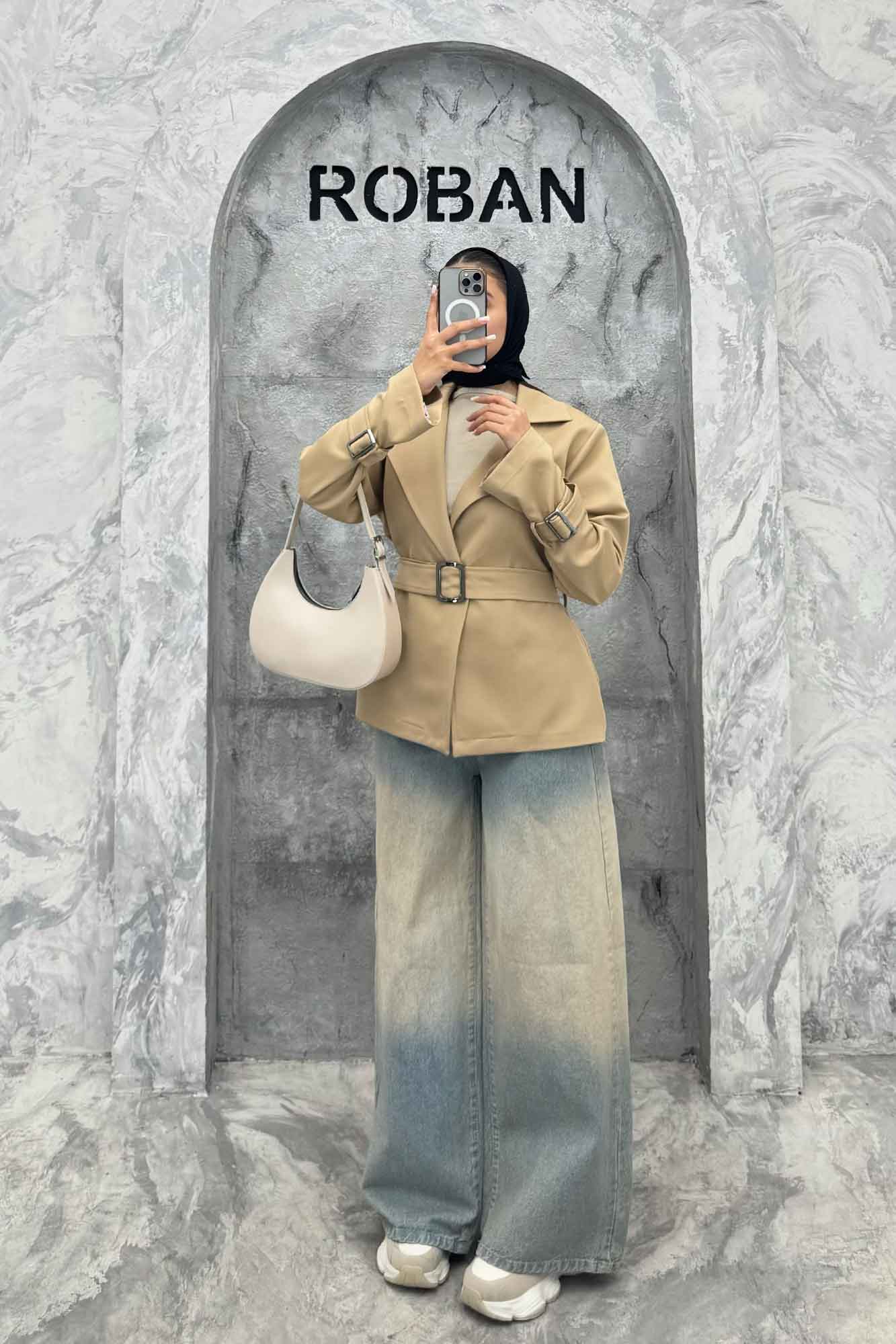 کت آستین سگک مازراتی کمربنددار