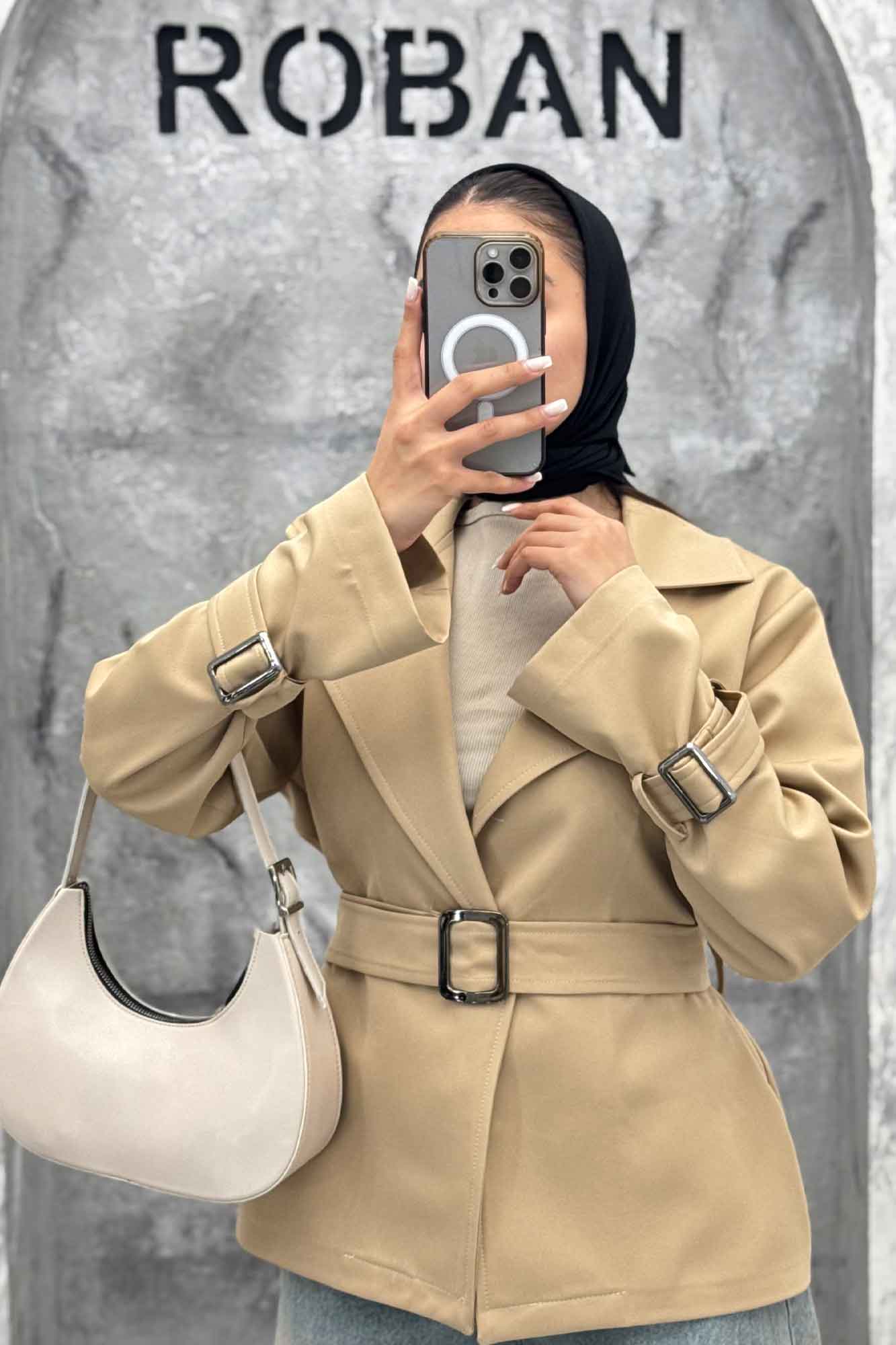 کت آستین سگک مازراتی کمربنددار