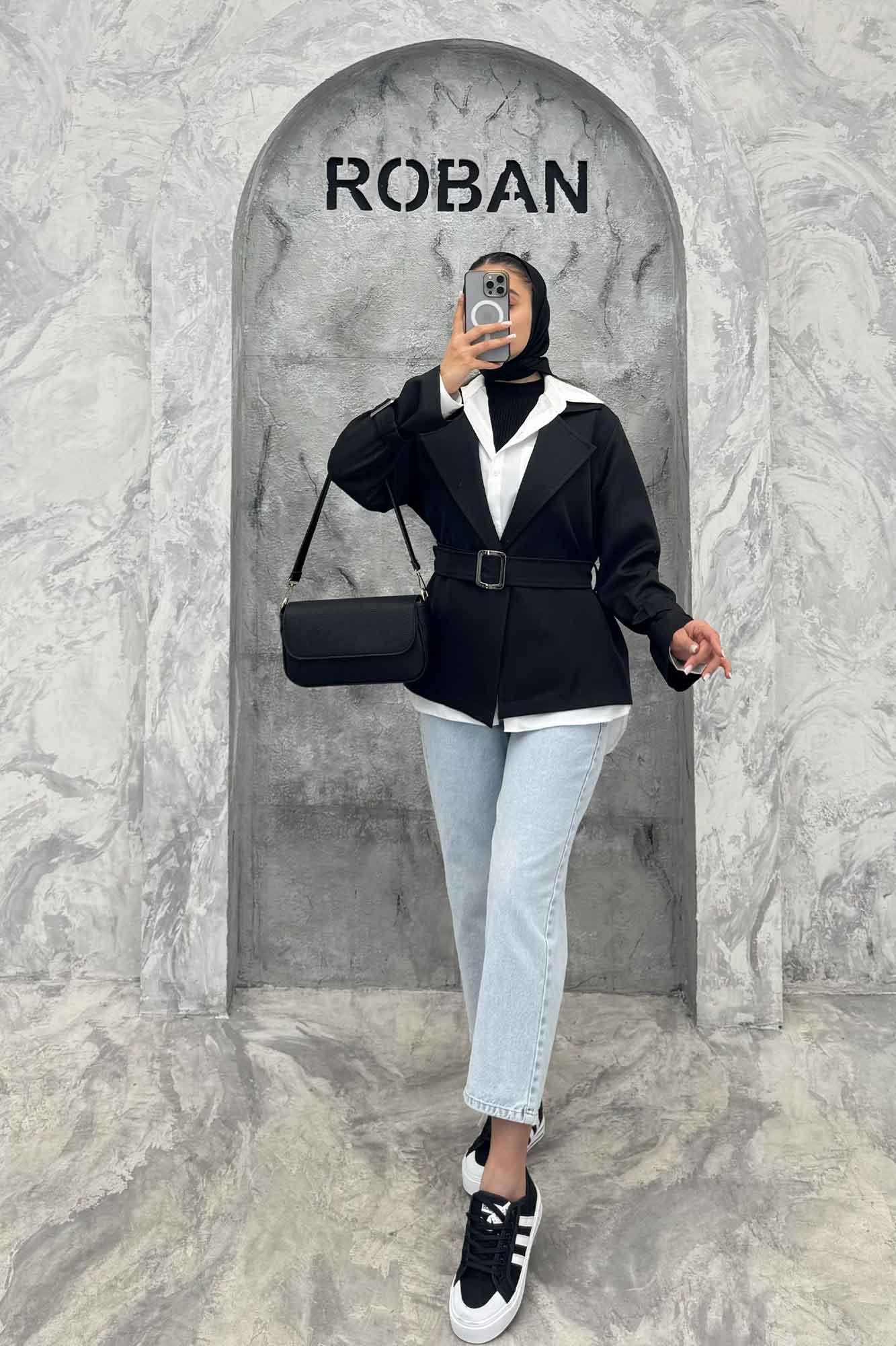 کت آستین سگک مازراتی کمربنددار