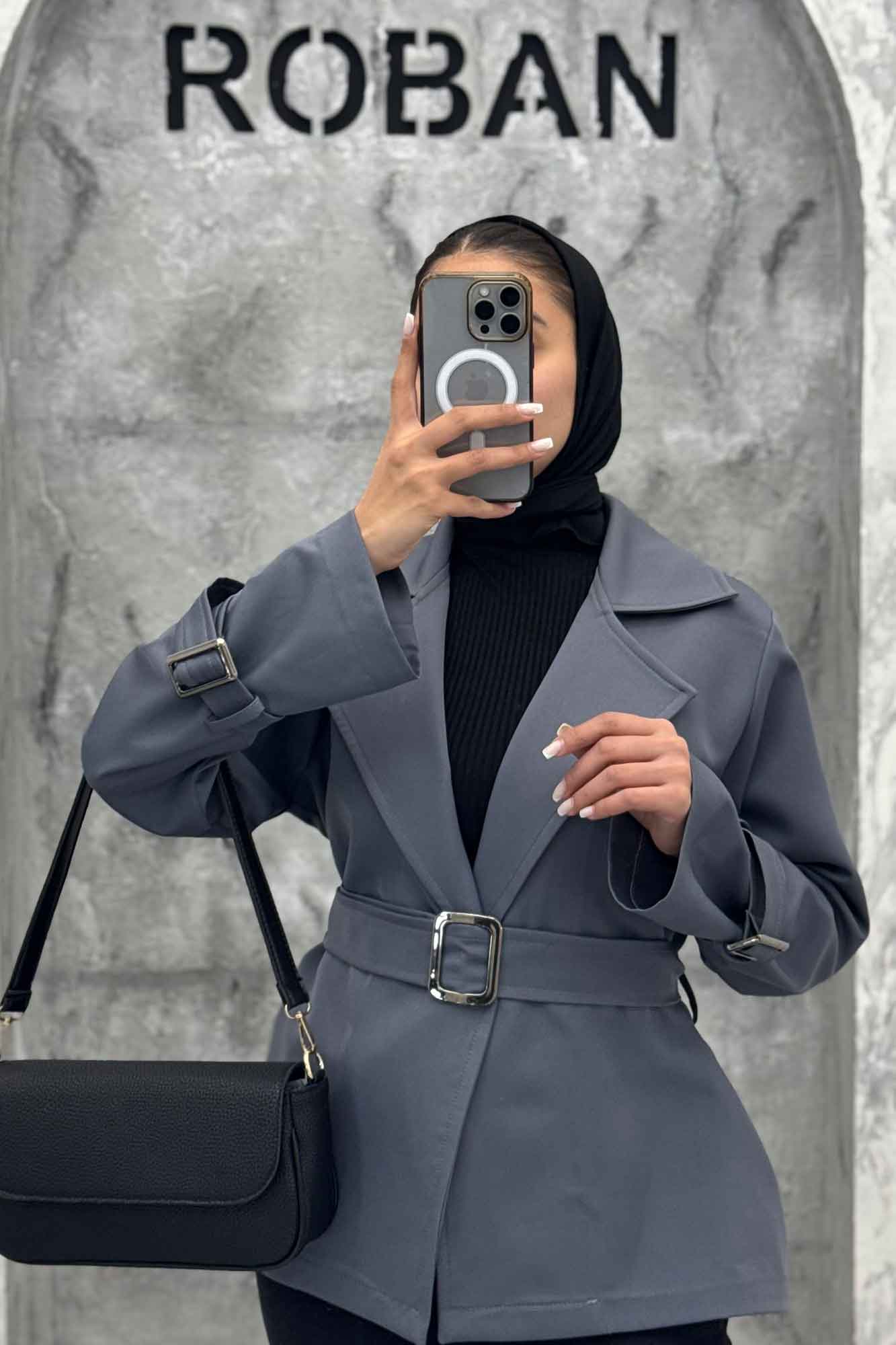 کت آستین سگک مازراتی کمربنددار