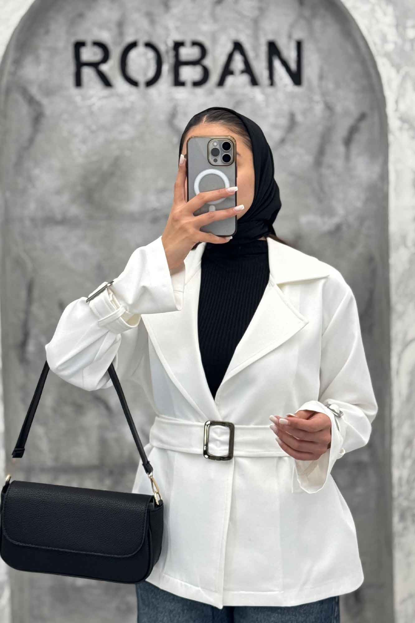 کت آستین سگک مازراتی کمربنددار