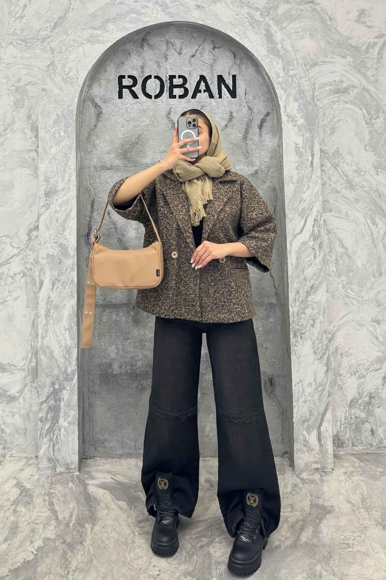 کت بوکله آستردار آستین سه رب