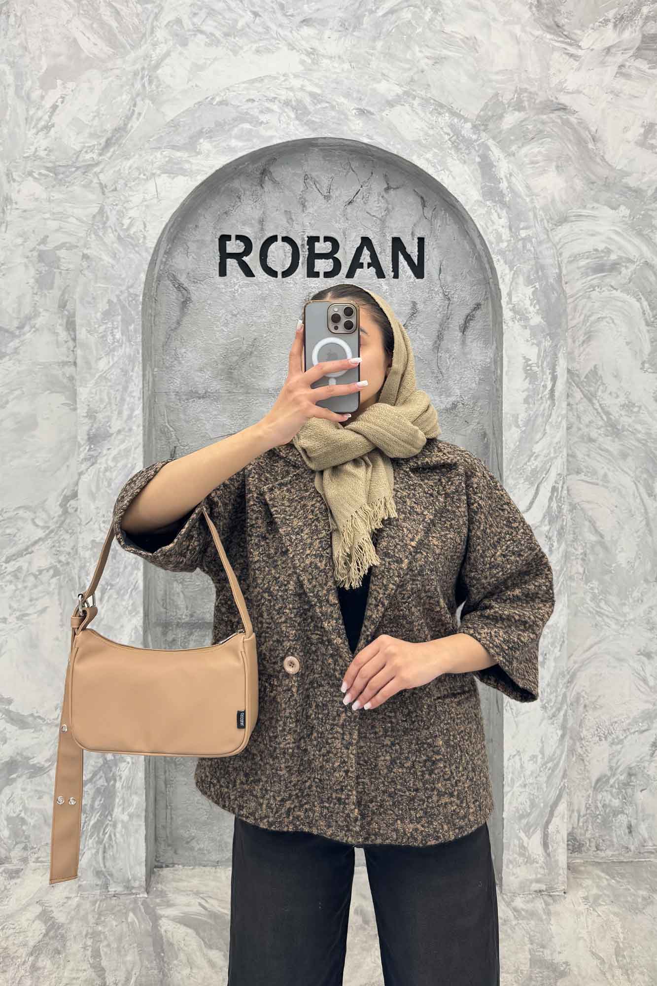 کت بوکله آستردار آستین سه رب