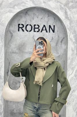 کراپ کت آستین سگک سانتانا میله ای