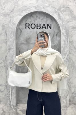 کراپ کت آستین سگک سانتانا میله ای