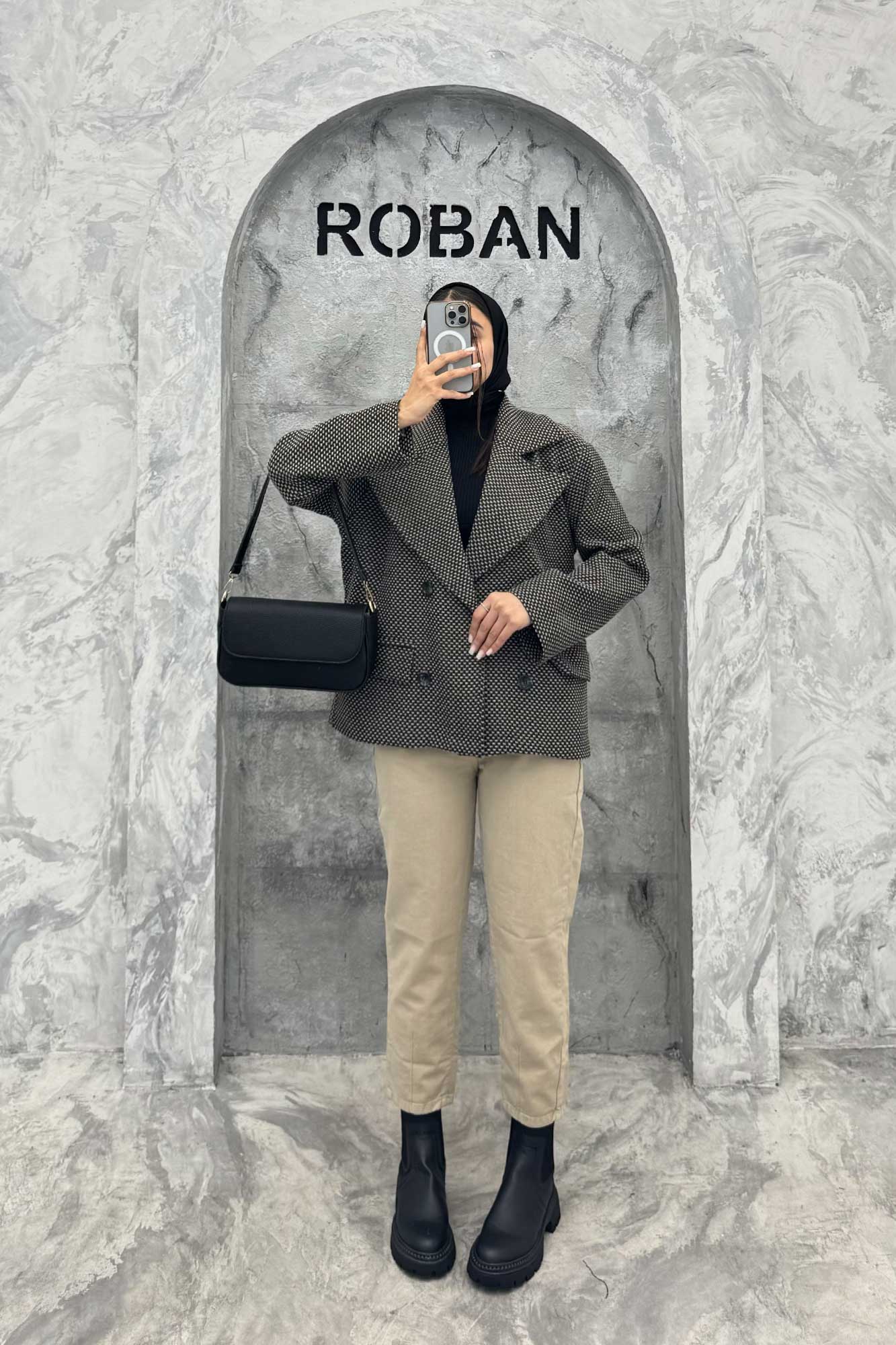 کت گابانا آستردار 4 دکمه SOLIN