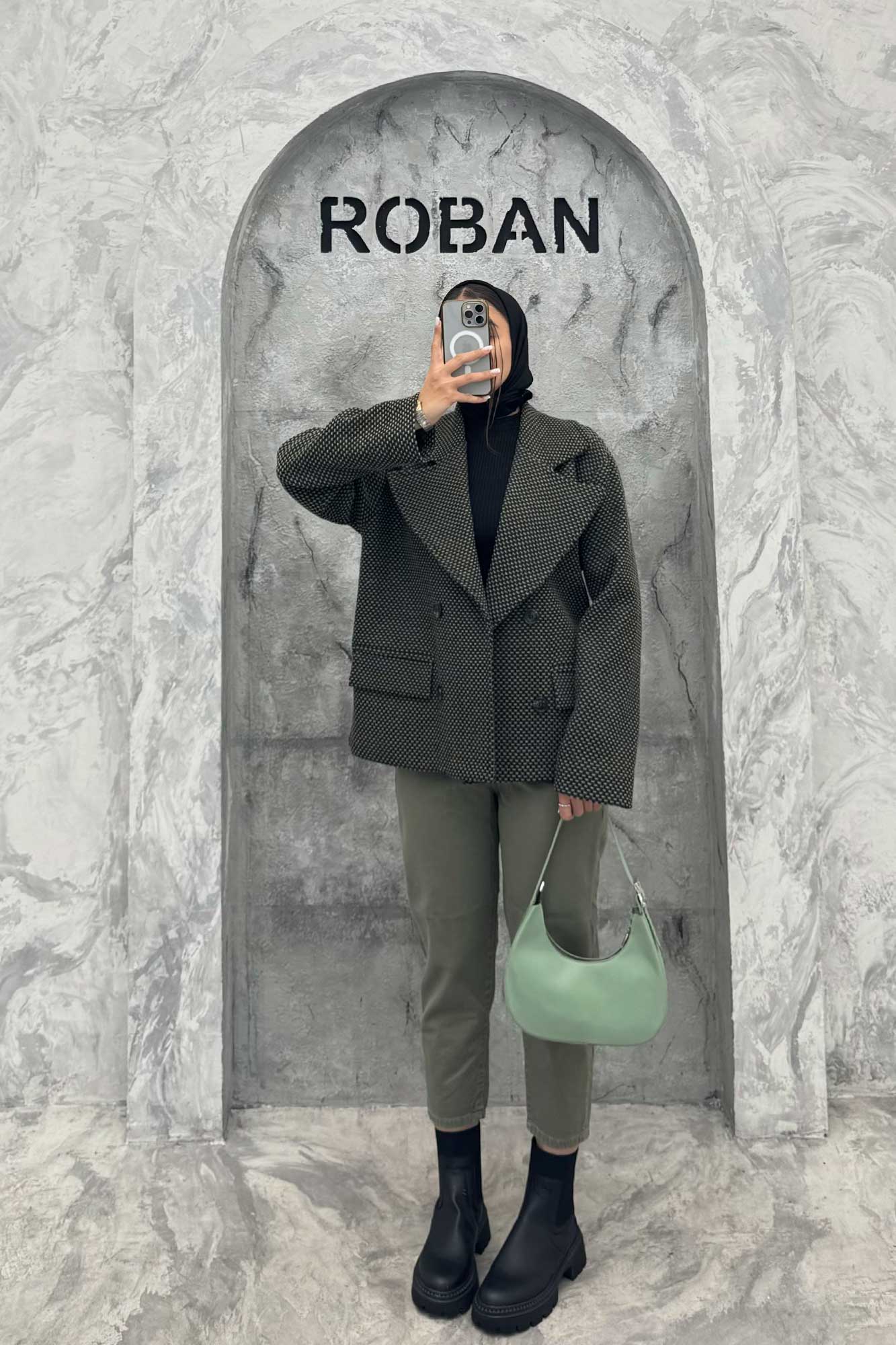 کت گابانا آستردار 4 دکمه SOLIN