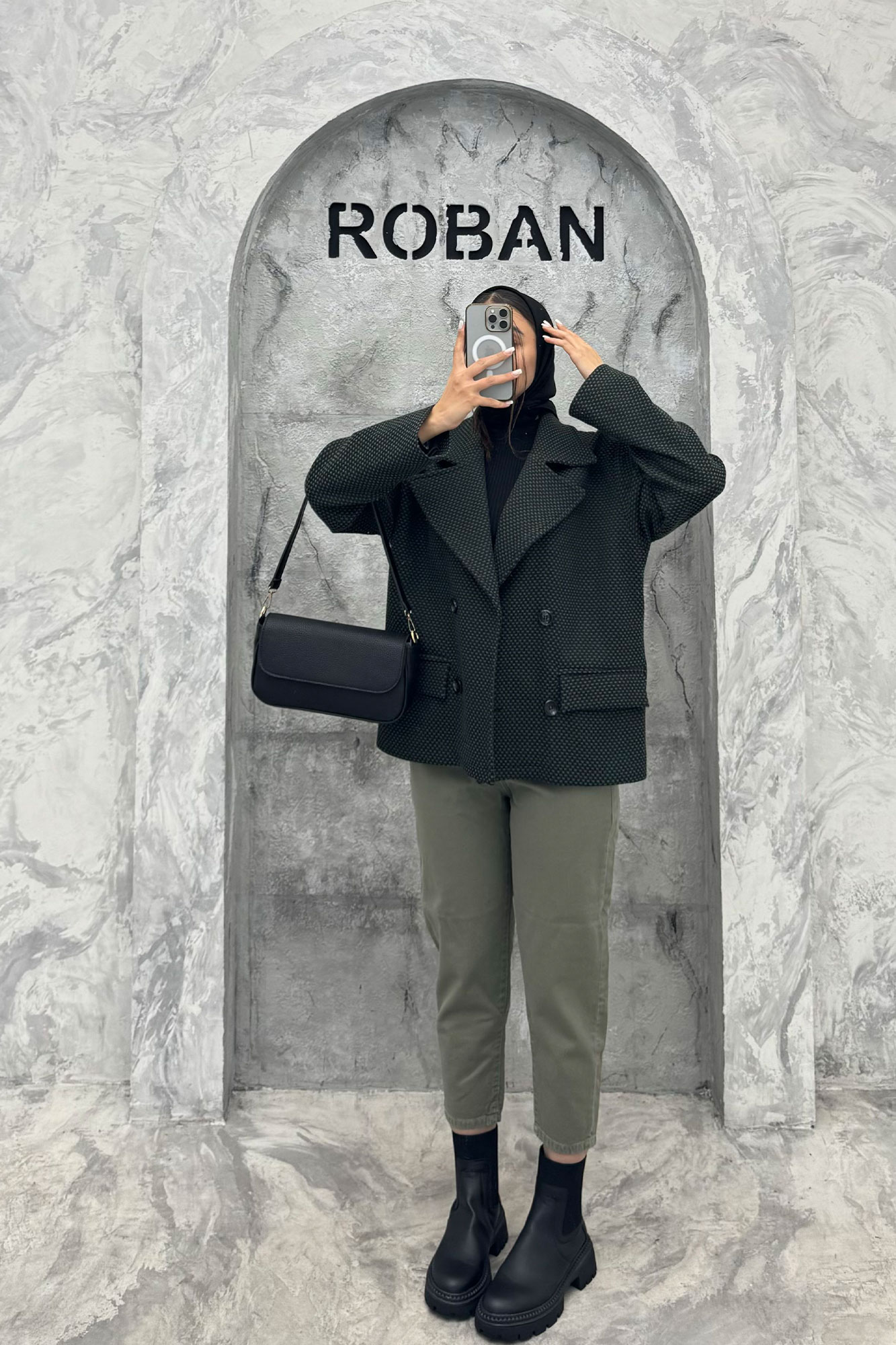 کت گابانا آستردار 4 دکمه SOLIN