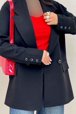 مانتو کتی مازراتی سه جیب دو دکمه