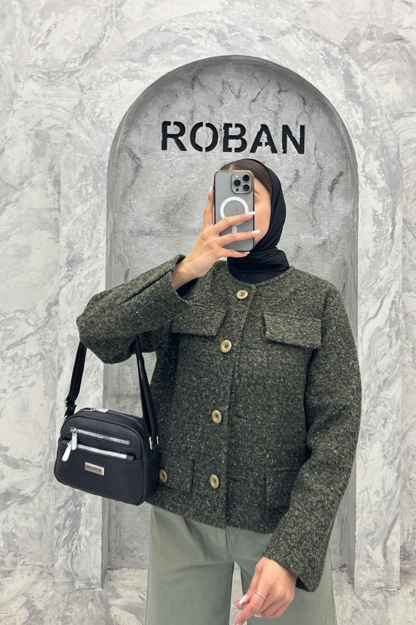 کت بوکله چهار در جیب آستردار