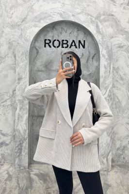 کت سه جیب آستردار لمزور بیسکویتی 