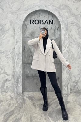 کت سه جیب آستردار لمزور بیسکویتی 