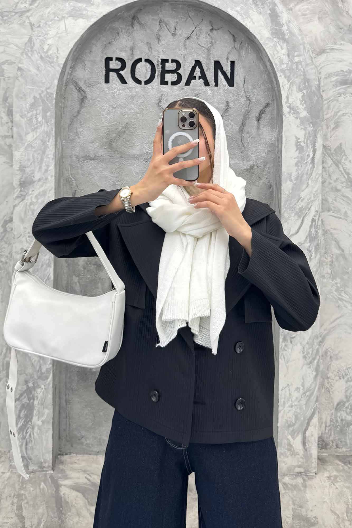 ترنچ کت کوتاه سانتانا میله ای طرح ژیله