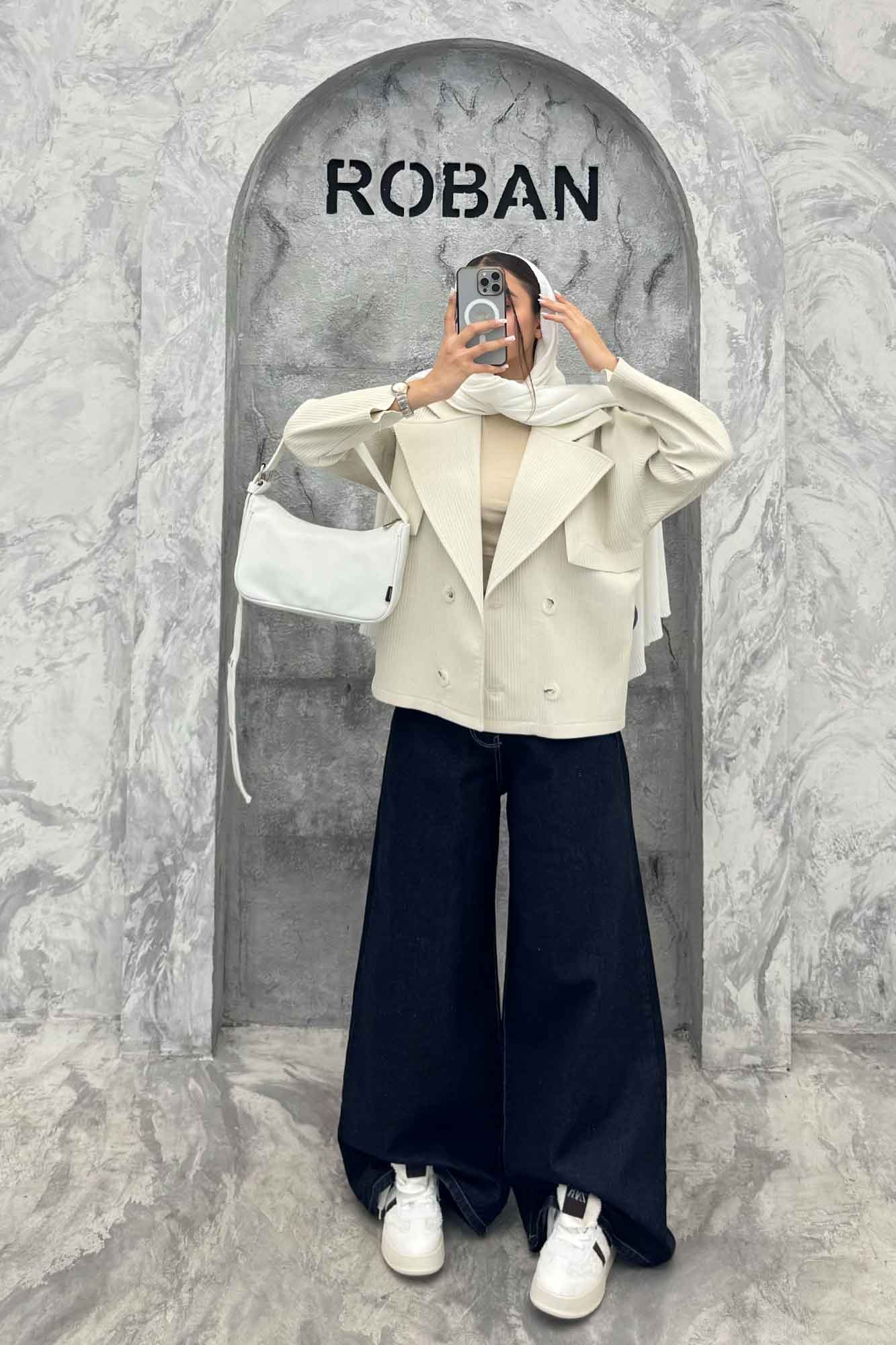 ترنچ کت کوتاه سانتانا میله ای طرح ژیله