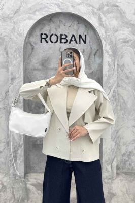 ترنچ کت کوتاه سانتانا میله ای طرح ژیله