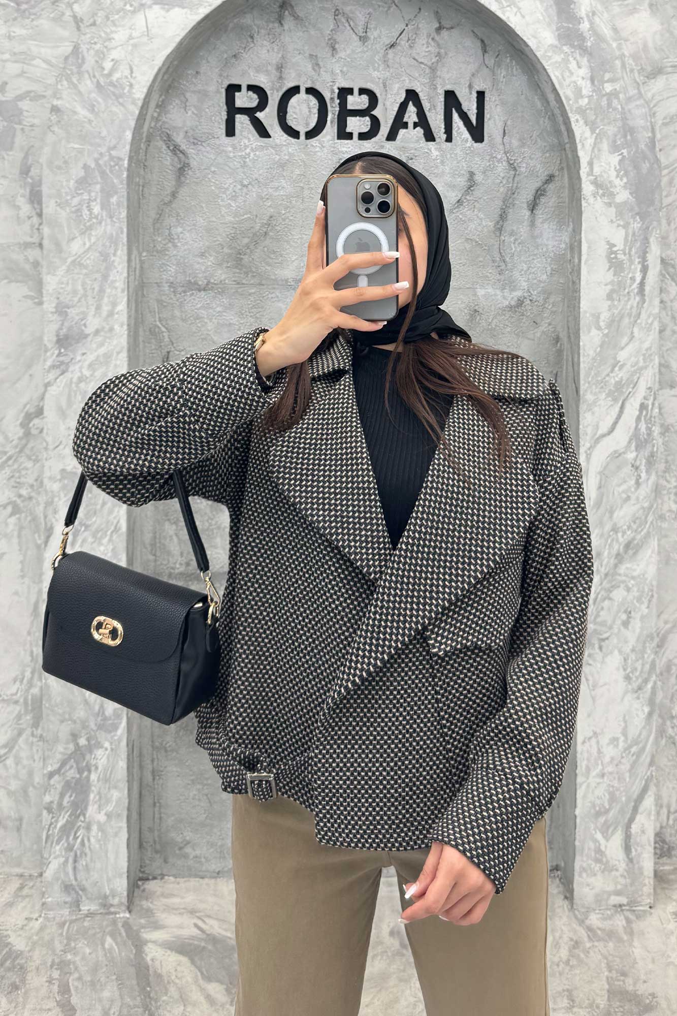 کت گابانا آستردار تک جیب پایین سگک