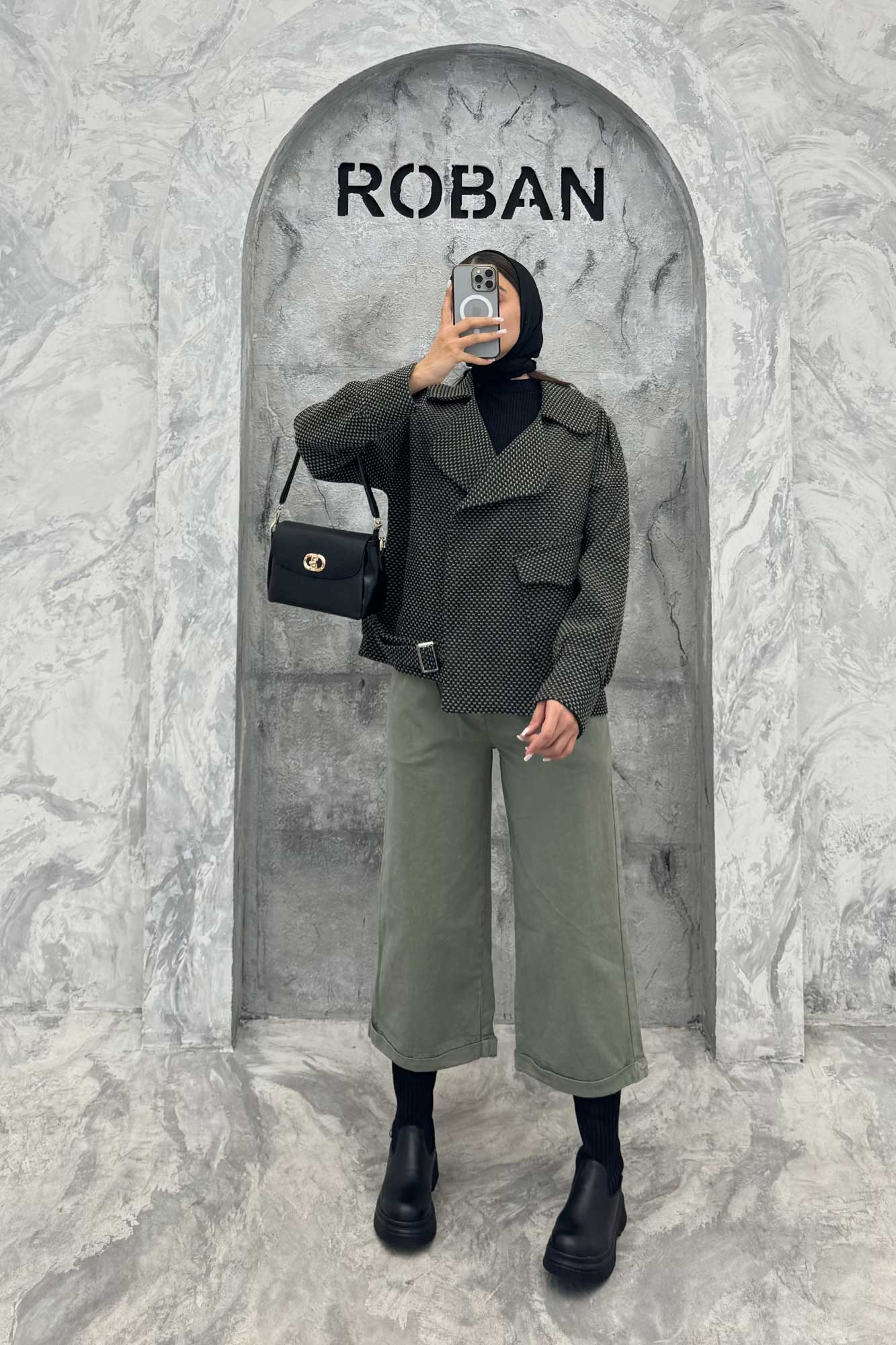 کت گابانا آستردار تک جیب پایین سگک