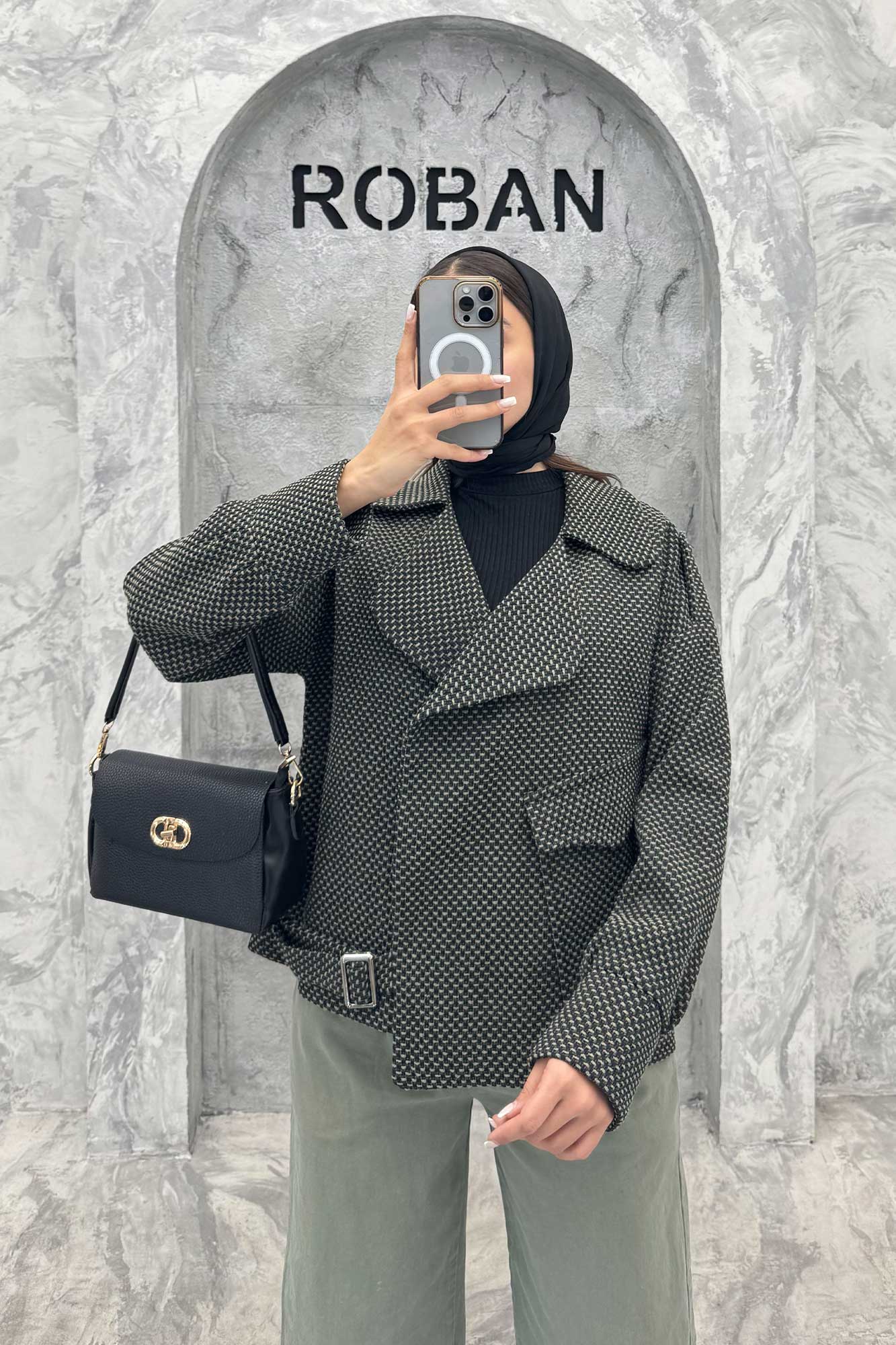 کت گابانا آستردار تک جیب پایین سگک