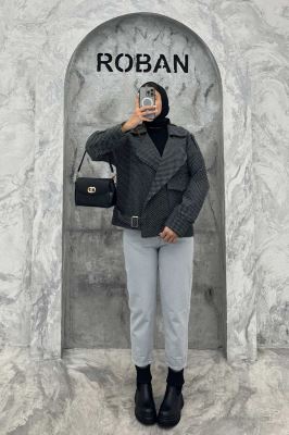 کت گابانا آستردار تک جیب پایین سگک