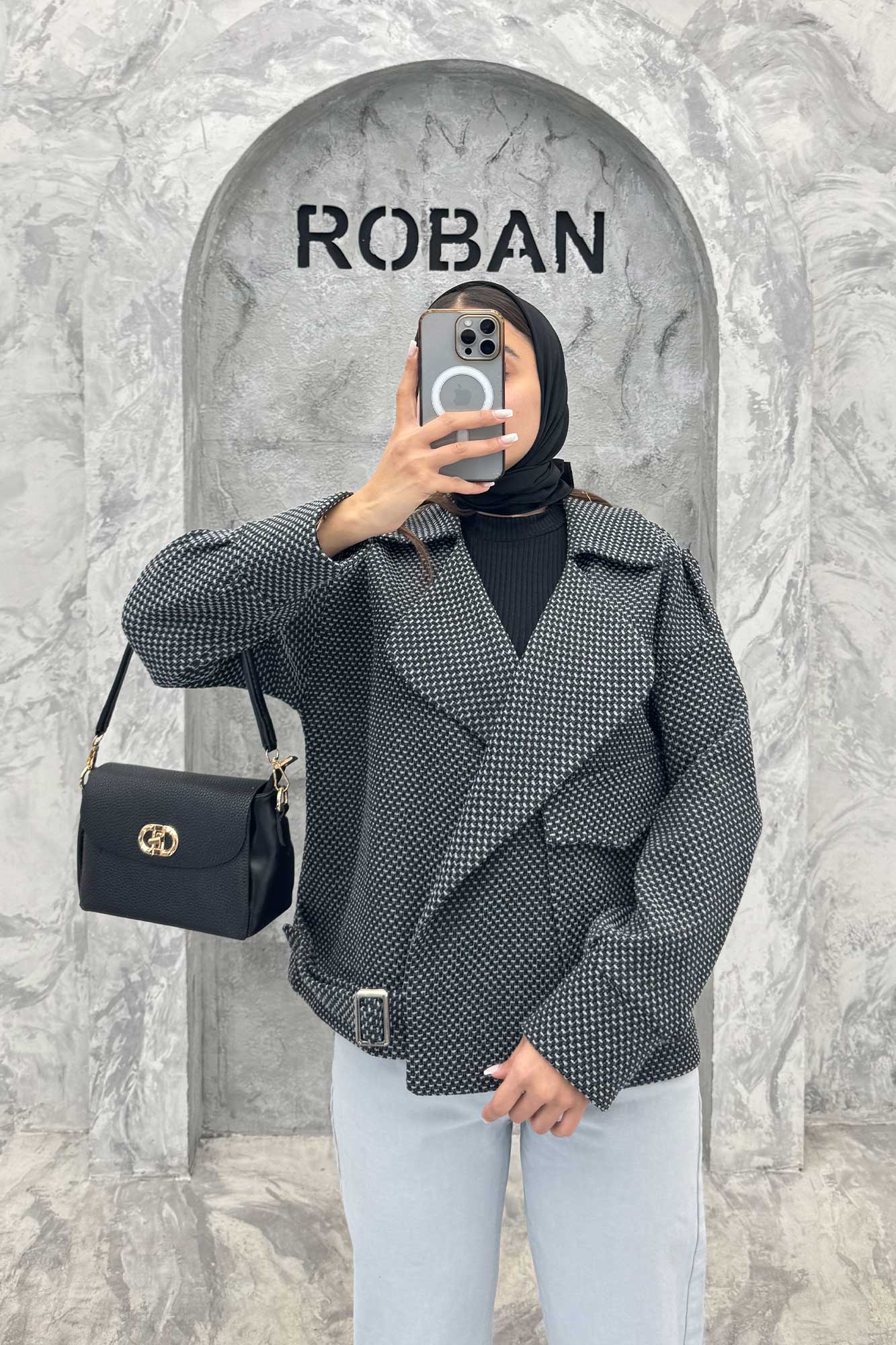 کت گابانا آستردار تک جیب پایین سگک