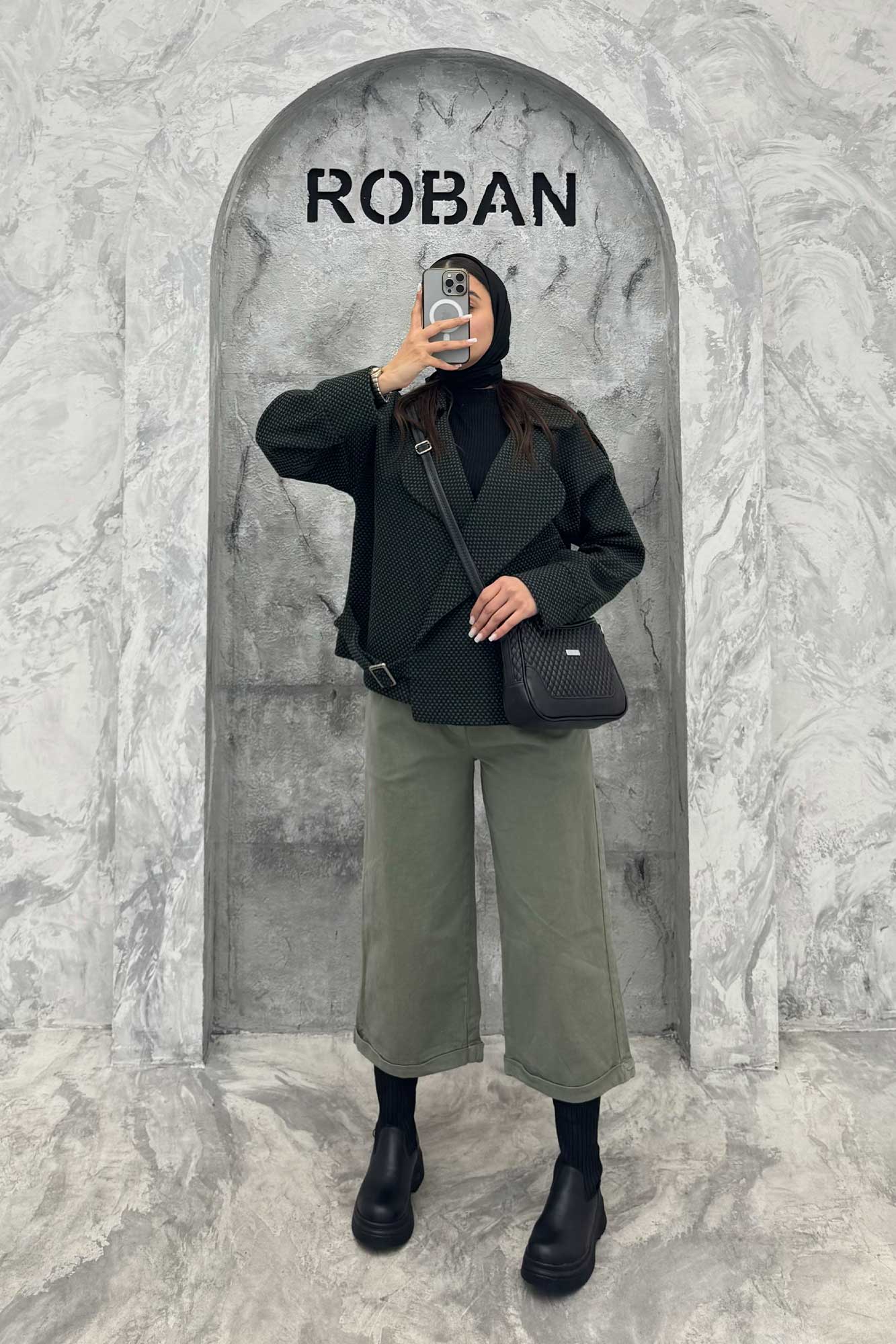 کت گابانا آستردار تک جیب پایین سگک