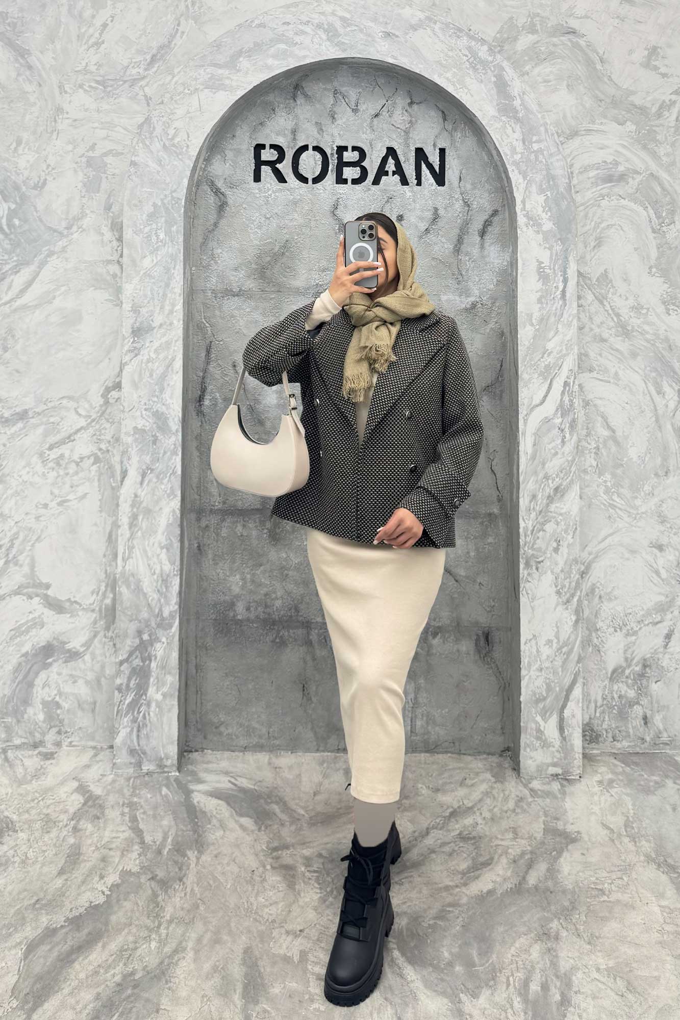 کت گابانا یقه انگلیسی آستردار ELVORA