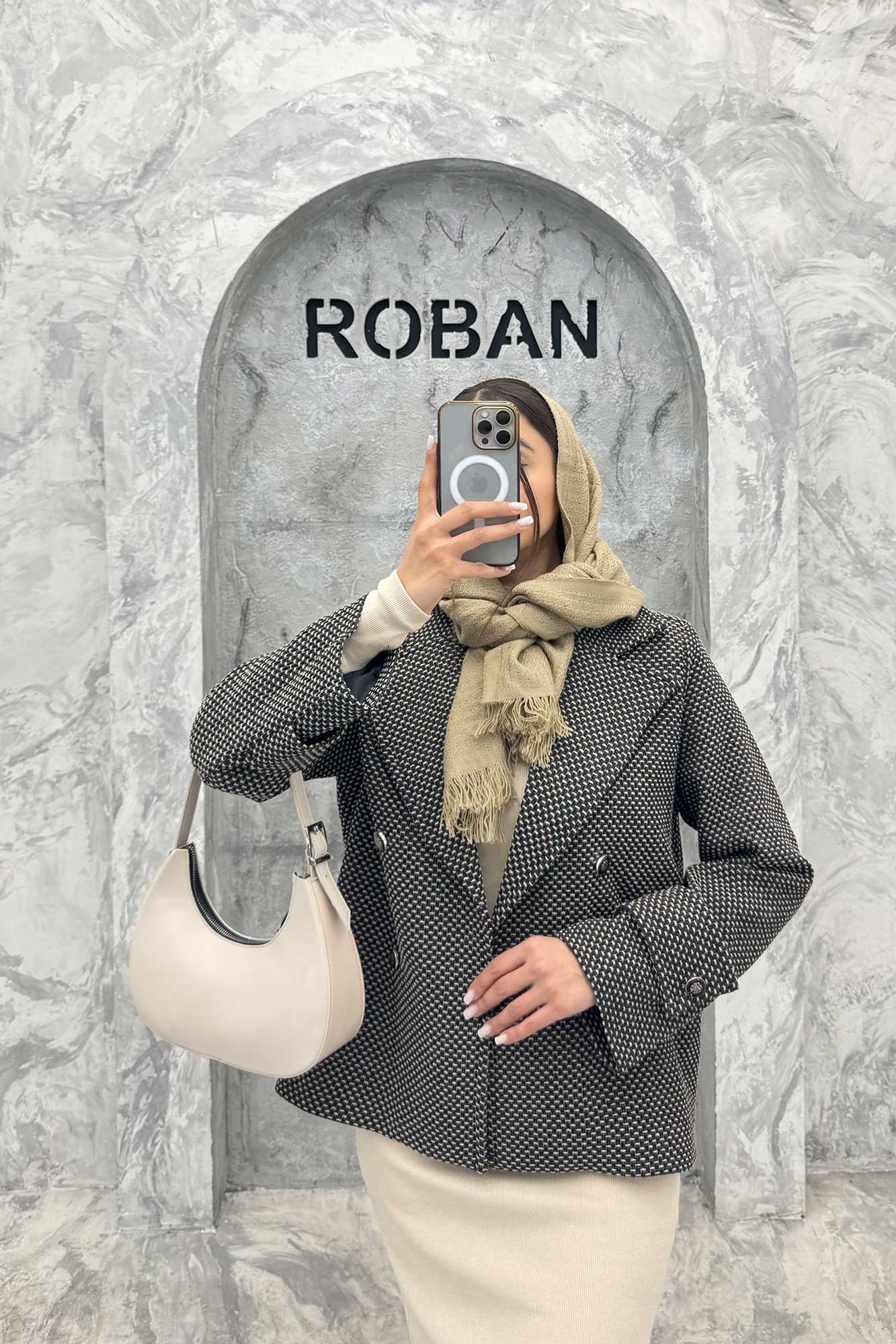 کت گابانا یقه انگلیسی آستردار ELVORA