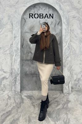 کت گابانا یقه انگلیسی آستردار ELVORA