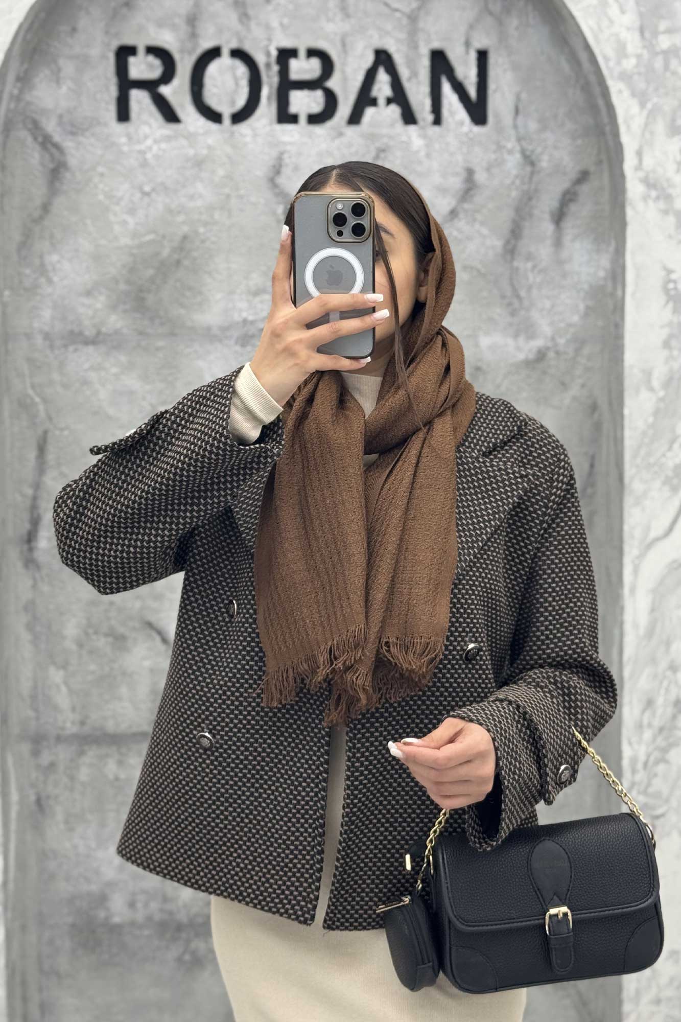 کت گابانا یقه انگلیسی آستردار ELVORA