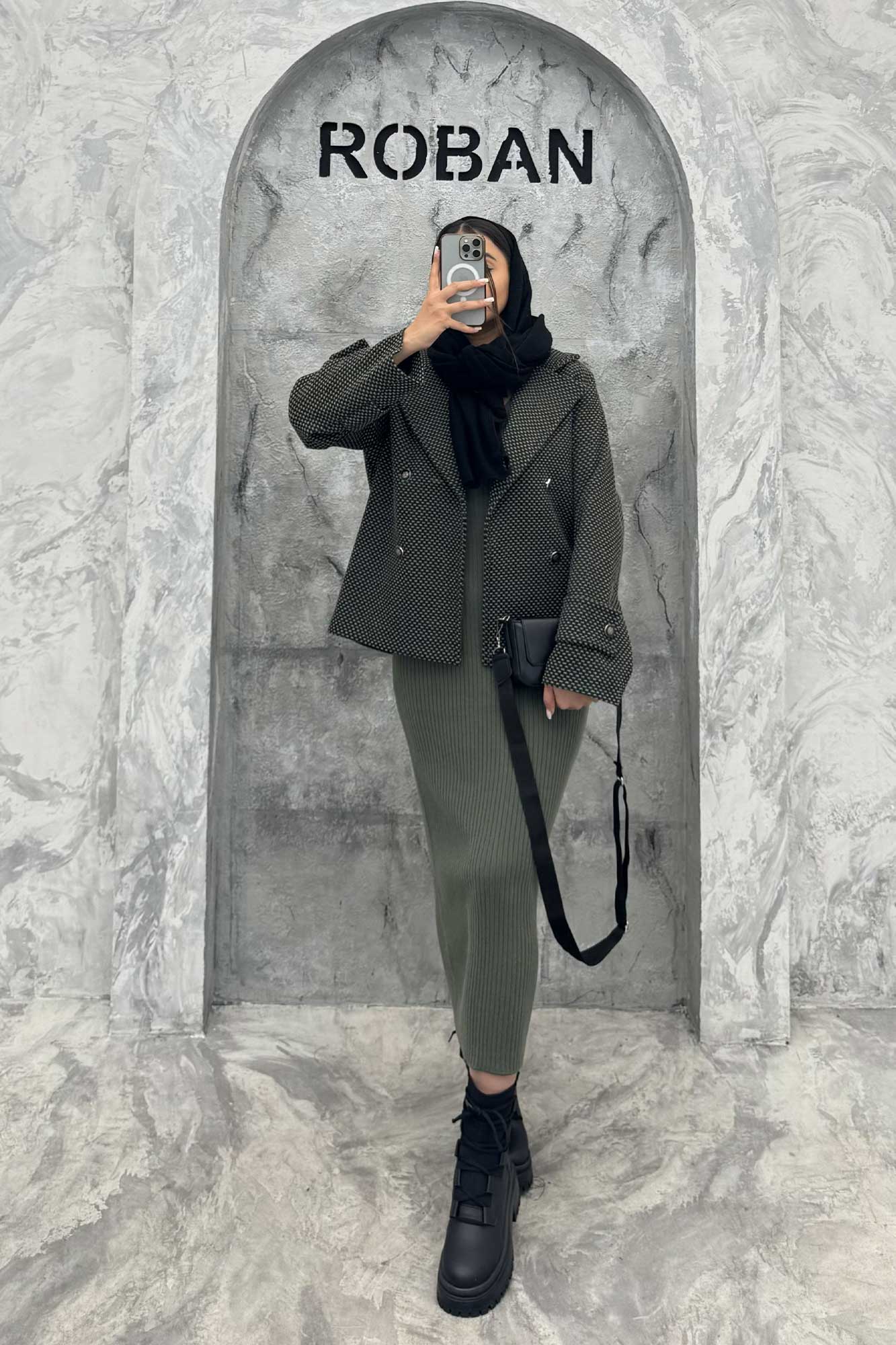 کت گابانا یقه انگلیسی آستردار ELVORA