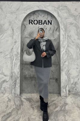 کت گابانا یقه انگلیسی آستردار ELVORA