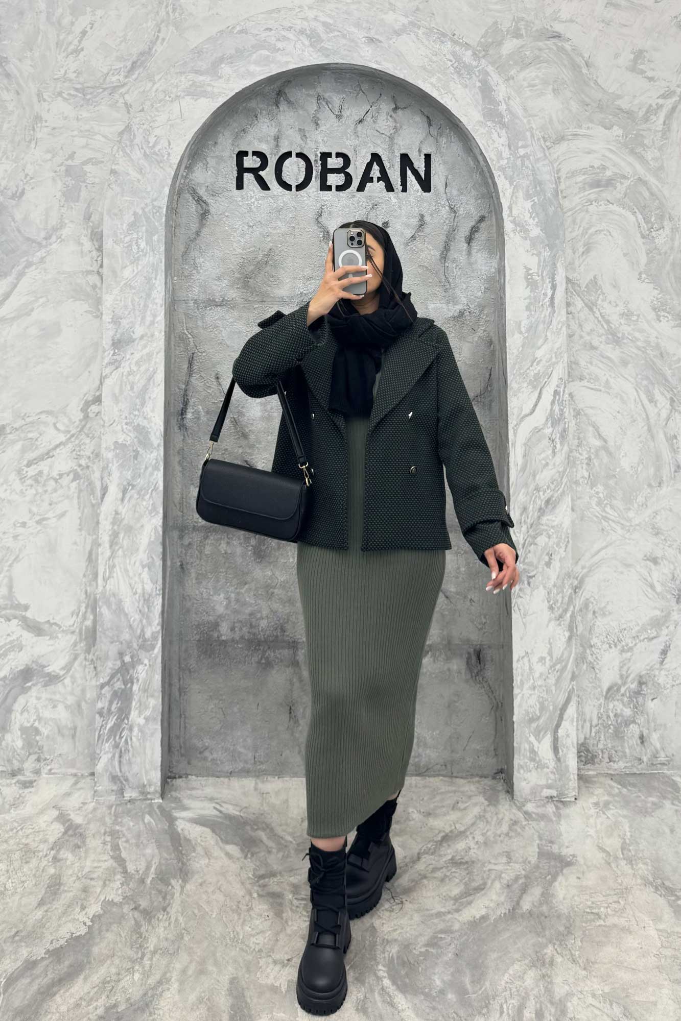 کت گابانا یقه انگلیسی آستردار ELVORA