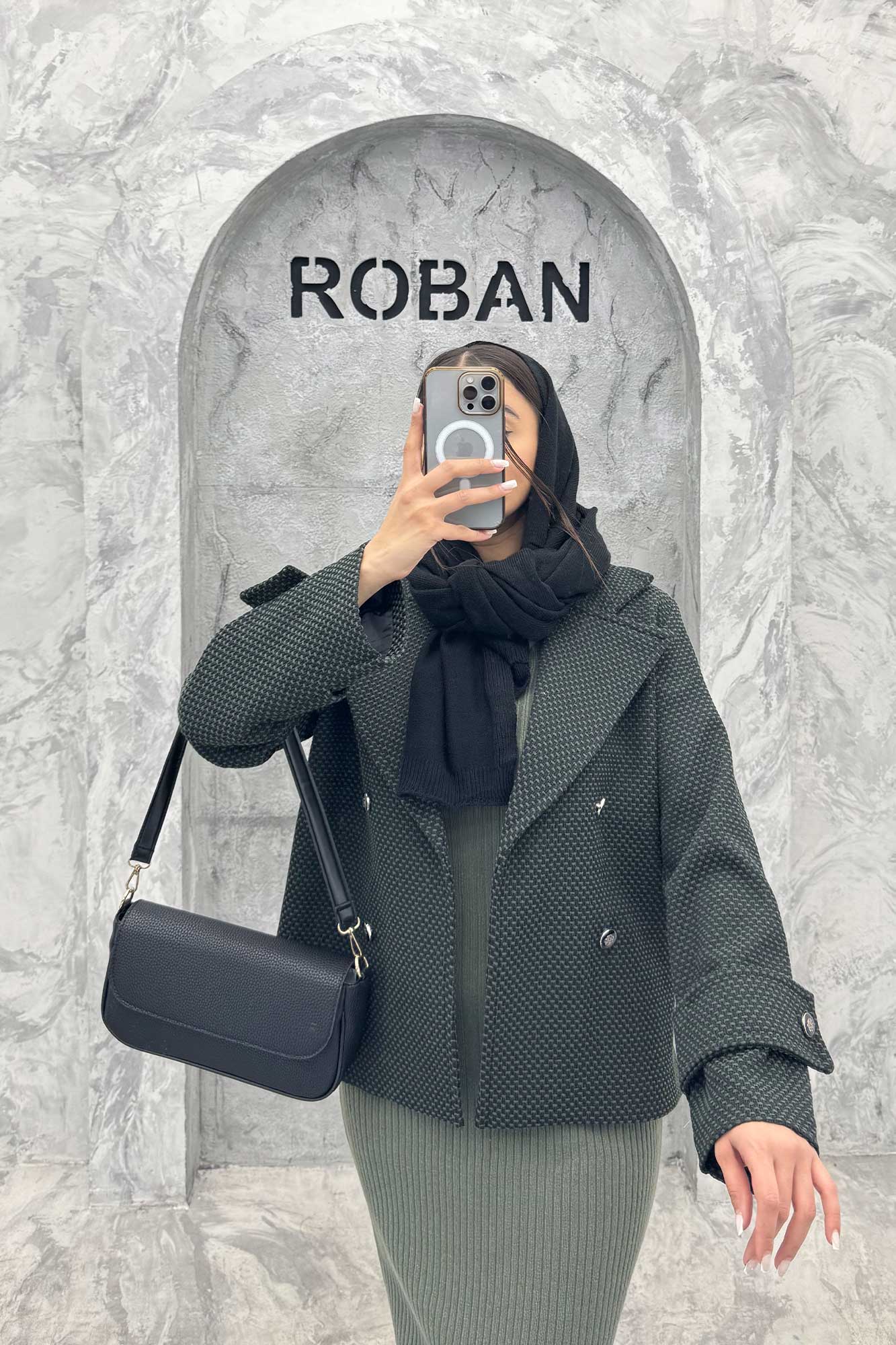 کت گابانا یقه انگلیسی آستردار ELVORA