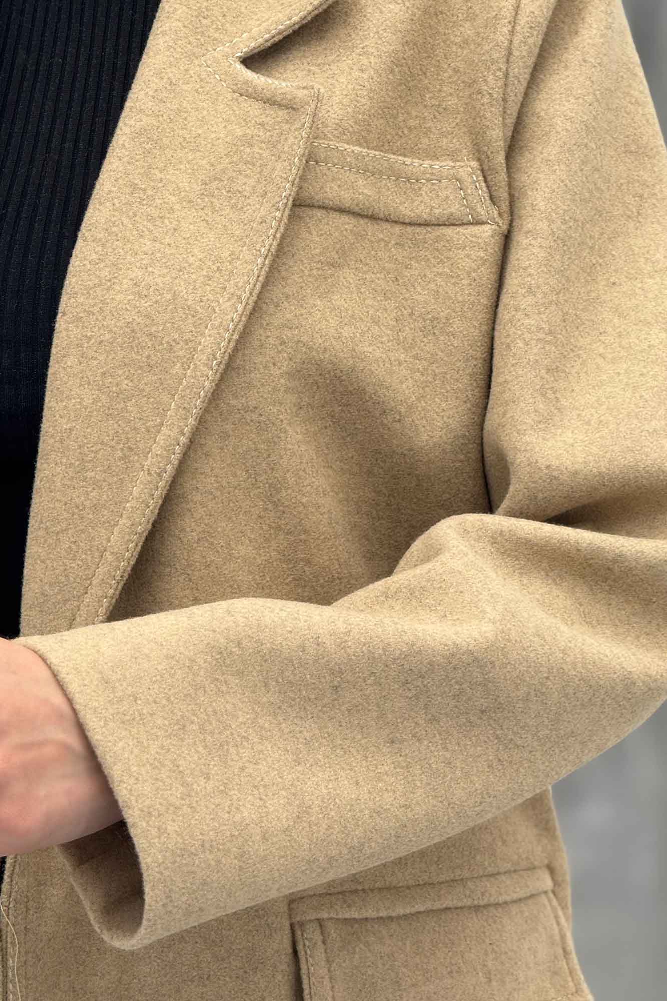 کت فوتر آستردار یقه انگلیسی لبه دوخت