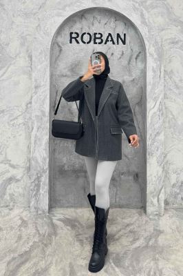 کت فوتر آستردار یقه انگلیسی لبه دوخت