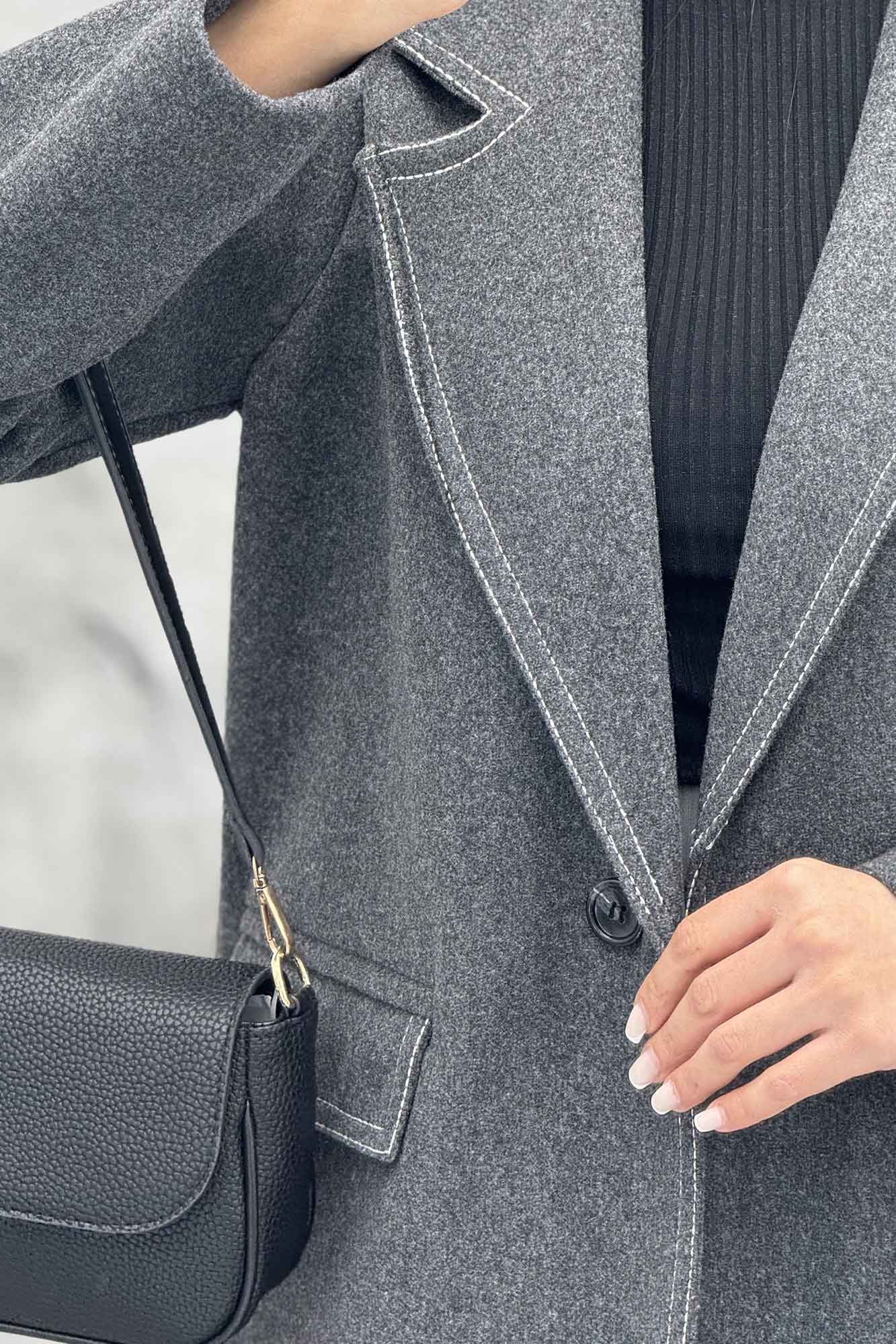 کت فوتر آستردار یقه انگلیسی لبه دوخت