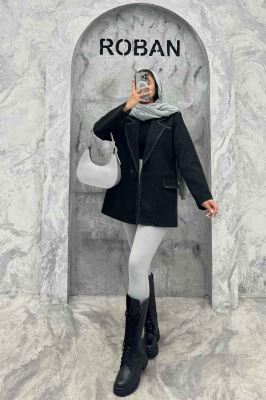 کت فوتر آستردار یقه انگلیسی لبه دوخت