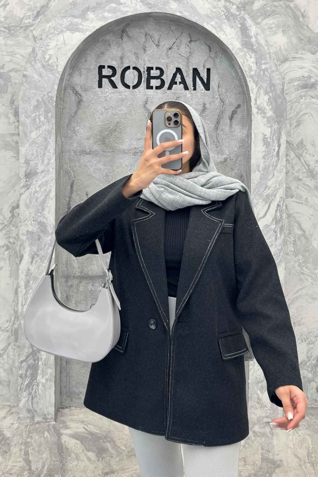 کت فوتر آستردار یقه انگلیسی لبه دوخت