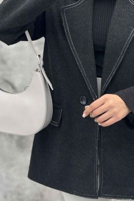 کت فوتر آستردار یقه انگلیسی لبه دوخت