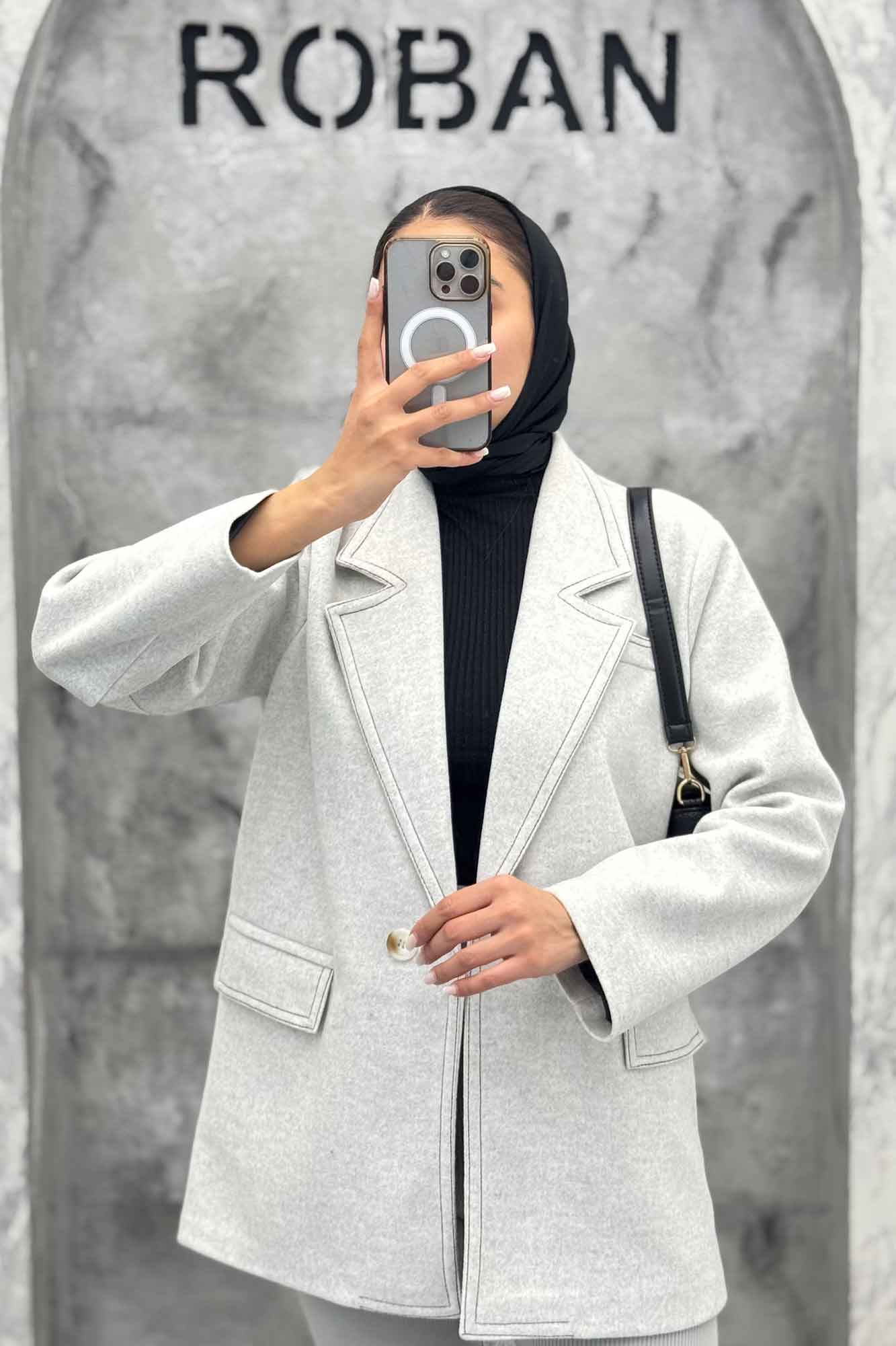 کت فوتر آستردار یقه انگلیسی لبه دوخت